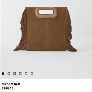 Maje suede M bag in navy